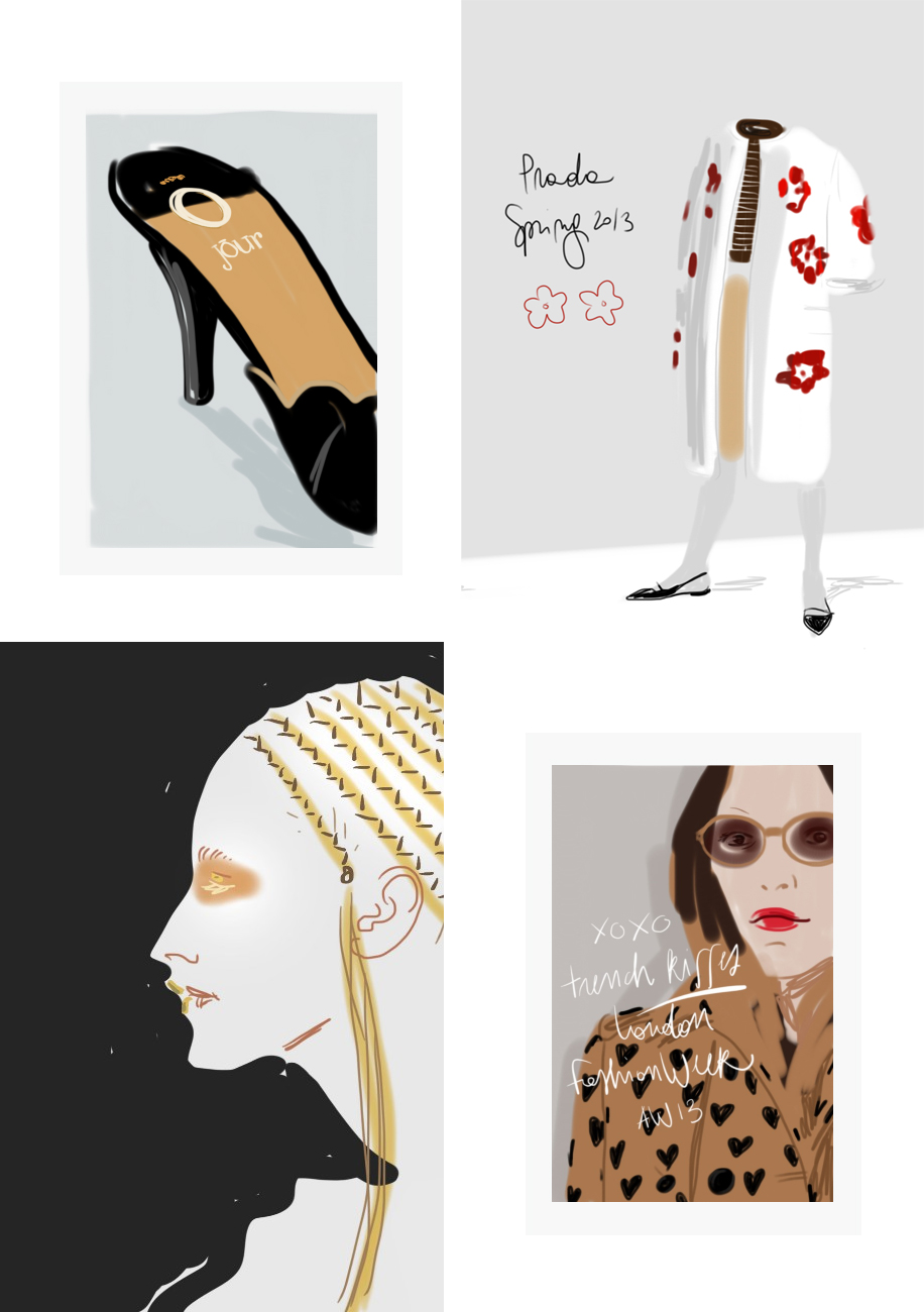 Fashion Illustration Open Toe Illustration, immagini d'archivio