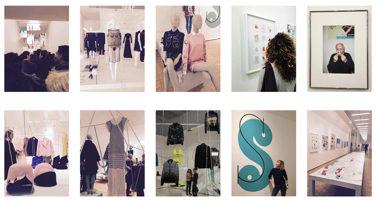 shooting alla mostra Il Nuovo Vocabolario della Moda Italiana