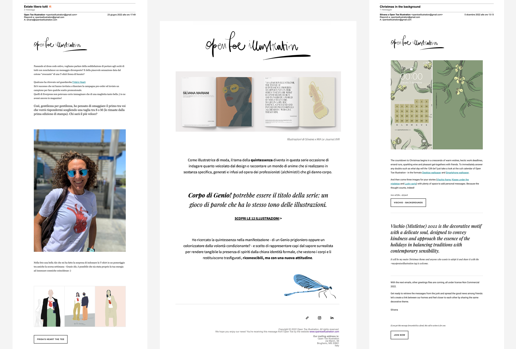 Glam Illustration Letters, Open Toe Illustration